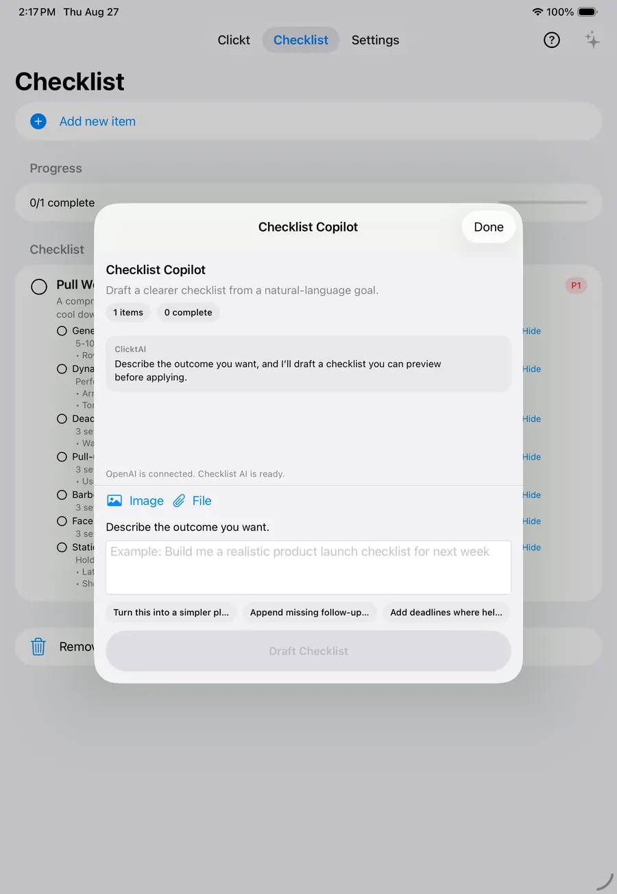 Checklist Copilot